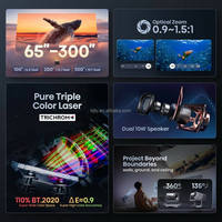 Projecteur laser 4K tricolore C2 Pro de même style, portable pour réunions d'affaires, 4000 lumens, zoom optique 1.0-1.5:1, HDR10 pris en charge