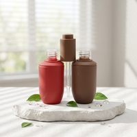 Bouteilles en verre coloré de 30ml avec compte-gouttes cosmétique à épaulement plat, emballage de soins de la peau aux huiles essentielles recyclables pour diffuseur de lotion