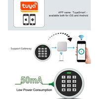 Contrôleur d'accès Tuya Bluetooth étanche avec mini-clavier RFID, un relais, 1000 utilisateurs, prise en charge des cartes EM 125KHz et passerelle