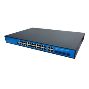 Conmutador Ethernet gestionado Gigabit completo 10/100/1000M 28 puertos fibra óptica 1 gbps conmutador Ethernet