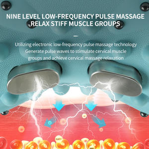 Almohada de cuello de tracción Cervical <span class=keywords><strong>Shiatsu</strong></span> de alta calidad, masajeador de cuello y hombros para aliviar el dolor, <span class=keywords><strong>Camilla</strong></span> De cuello calentada inalámbrica - Product Image 5