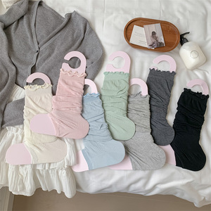 Women's Spring Thin <strong>Ankle</strong> Slouch Socks Trendy Printed Knitted Design Versatile Sun-Protective Leg <strong>Warmers</strong> Combed Cotton - Product Image 2