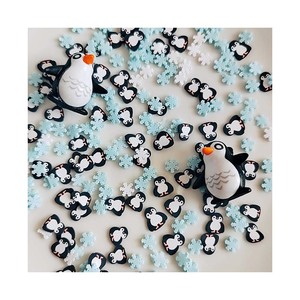 Mezcla de <span class=keywords><strong>arcilla</strong></span> polimérica pingüino copo de nieve rebanadas SprinklesMixed figuras de pingüinos para DIY decoración de Navidad relleno de limo - Product Image 1