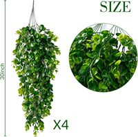 Feuille d'eucalyptus artificielle pour mur, plante artificielle en plastique de 80 cm, pour décoration intérieure et extérieure, mariages, fêtes, maison