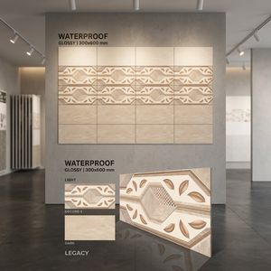 Azulejos de pared de cerámica superbrillante 30x60cm 12x24 300x600mm Fabricante Venta directa Showroom Precio para paredes interiores - Product Image 4