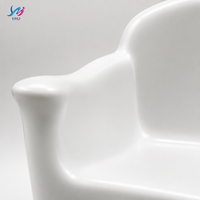 Fauteuil en FRP, coque moulée d'une seule pièce, couleur RAL personnalisée, chaise pour hall d'hôtel, bureau, salon