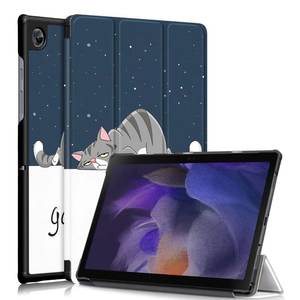 Nouvelle soie impression PU cuir couverture aimant support étui <span class=keywords><strong>coque</strong></span> <span class=keywords><strong>pour</strong></span> <span class=keywords><strong>Samsung</strong></span> Galaxy Tab <span class=keywords><strong>A8</strong></span> 10.5 2021 X200 X205 <span class=keywords><strong>tablette</strong></span> étuis de protection - Product Image 1