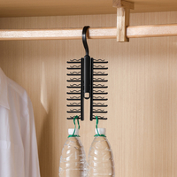 Cintre créatif noir en plastique pour cravates, cintre multifonctionnel pour écharpes et cravates, gain de place pour chambre à coucher