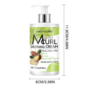 Crème coiffante hydratante nourrissante lissante pour cheveux crépus, enrichie à l'huile de coco, pour rehausser les boucles et les lisser - Product Image 6