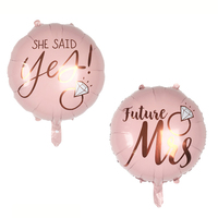 Bague en diamant Ballon en aluminium or rose Elle a dit oui Future Mrs Ballons en aluminium or rose en forme de coeur Ballon en aluminium pour mariage