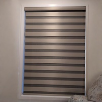 Persianas Enrollables Motorizadas Personalizadas con Bloqueo Total de Luz, Persianas Zebra de Doble Capa para el Hogar y Hoteles