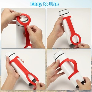 Poignée de transport pour bouteille d'eau, portable, en silicone souple, antidérapante, sangle de maintien pour bouteille d'eau, pour l'extérieur - Product Image 3