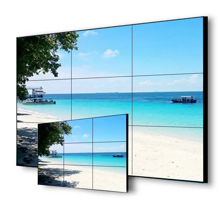 Video duvar çözümleri dijital ekran ekleme ekran 4k denetleyici 55 inç kapalı 2x2 3x3 ucuz lcd video duvar fiyat