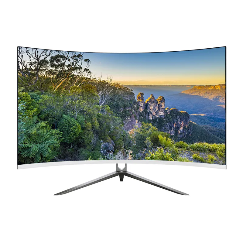 White 1080P 1K FHD 1920 x 1080 75Hz VA PC LED Nvision Curved TFT 32 Inch Screen Frameless Low Price Computer Monitor Display 32"