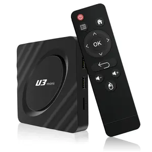 Caixa de TV OTT U3 Mini S905w2 OTT Stick 4K, equipamento de mesa com quad core 4GB + 32GB EMMC, com certificação Android BT, com WIFI duplo