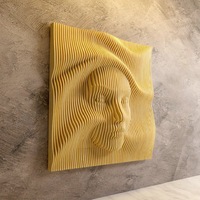 Art Mural Ondulé 3D Stéréoscopique Irrégulier Inspiré du Visage Humain, Insonorisant, Étanche et Lumineux, Choix des Designers Modernes