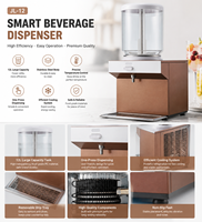 Distributeur de boissons chaudes et froides 12L grande capacité, distributeur de jus commercial facile à nettoyer, machine à boissons pour la restauration