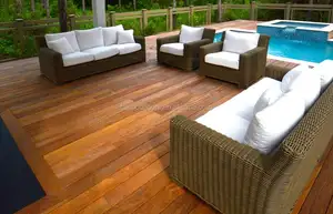 solid teak swimming pool outdoor hardwood flooring