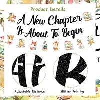 Comenzará un Nuevo Capítulo: Banner con Guirnalda, Decoraciones para Baby Shower con Temática de Libro de Cuentos, Artículos para Fiestas con Temática de Bosque y Madera