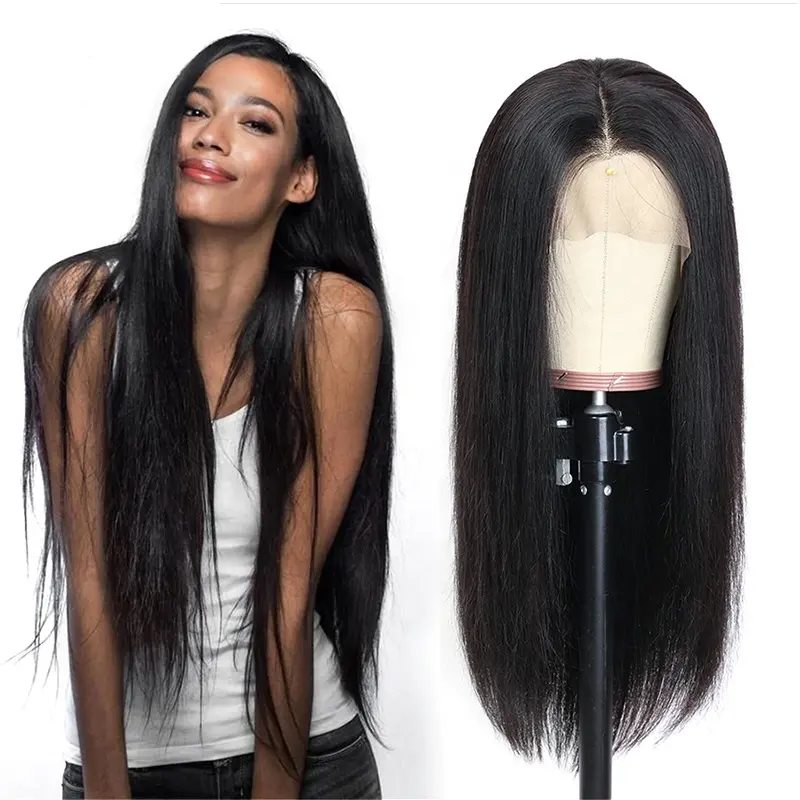 Wholesale 130% 150% 180% Density Wigs Pre-Pluck Hair Line Swiss Lace Pu Closure Brazilian Human Hair Lace Front Wigs Perruque