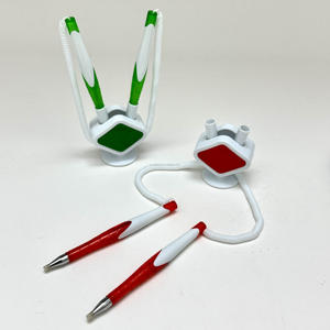 促销双包定制圆珠笔，带链和办公室/银行/酒店支架 - Product Image 3