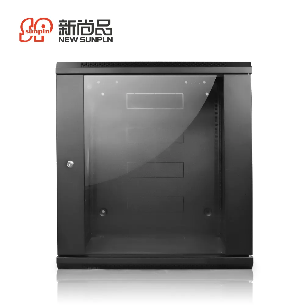 6u 9u 12U Black White Fully Assembled Fan PDU Included Wall Mounted Cabinet Enclosure for Data Center 19 Inch Server Rack