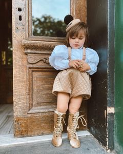 Vêtements d'automne pour bébé fille, ensembles de vêtements pour filles 2 pièces, chemise à manches longues blanche avec pantalon, vêtements pour enfants - Product Image 2