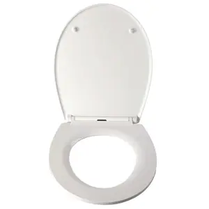 Modern ultra-thin circular toilet seat with soft closure and quick release of UF toilet seat