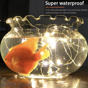 Led filo di rame luci di stringa di 2 metri a batteria ghirlanda fata con IP65 Rating per la festa di Ramadan decorazioni natalizie - Product Image 4