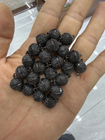 Perles en zircon CZ pavées de 8, 10, 12, 14 mm, rondes, pour collier, bracelet, connecteurs magnétiques, fermoirs magnétiques pour la création de bijoux DIY