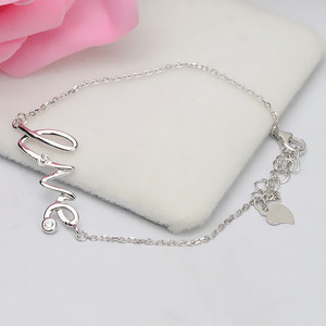 S925 Silver Women's Love Style 6-13 <b>Pearl</b> Jewelry DIY Accessories Trendy Empty Tray Semi Finished for Fashion String <b>Bracelets</b> - Product Image 3