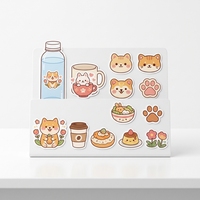 Autocollants de transfert UV DTF personnalisés avec logo, animaux mignons, en relief 3D, imperméables, pour bouteilles d'eau, ordinateurs portables, décoration de café