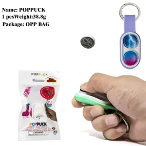 Porte-clés doigt Poppuck Jouet nouveauté truc en plastique anti-Stress magnétique Pop Puck Fidget jouets Pop Puck