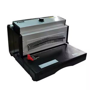 Máquina de encuadernación de alambre automática eléctrica, punzón de bobina doble, 34 agujeros cuadrados, cuchillo de dibujo de alta resistencia, <span class=keywords><strong>contrato</strong></span> de licitación, 120 hojas - Product Image 4