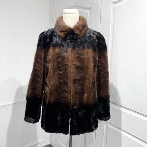 Assurance commerciale, vêtements pour femmes hiver 2023, haute qualité, <span class=keywords><strong>pas</strong></span> <span class=keywords><strong>cher</strong></span>, grande taille, fourrure véritable, manteaux en vison brun pour femmes - Product Image 2