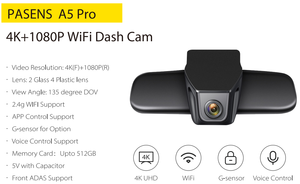 4k <span class=keywords><strong>Rear</strong></span> <span class=keywords><strong>View</strong></span> Car DVR gương Dash Cam GPS Thiết bị theo dõi hộp đen với hệ thống ADAS AR tầm nhìn ban đêm ghi video Ford A5 mô hình - Product Image 6