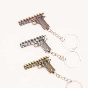 थोक धातु सिमुलेशन पिस्तौल कीचेन मॉडल खिलौना पिस्तौल कीचेन पेंडेंट सामान उपहार - Product Image 2