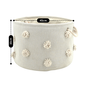 New design canvas storage basket   Large Baby Laundry Basket Woven Blanket Basket Nursery Bin