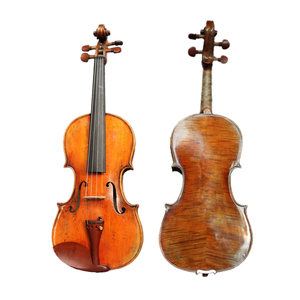 Violino Acustico NAOMI Master Antique con Finitura a Olio, Top in Abete Europeo, Fondo in Acero, Misura 4/4, con Archetto IPE, Ponticello e Custodia - Product Image 2