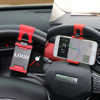 Support de téléphone pour volant de voiture en silicone antichoc personnalisé, support universel pour volant de voiture pour la navigation GPS