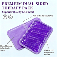 Compresa de Gel Frío Personalizada con Felpa Suave, Reutilizable, Flexible, con Perlas de Gel Suaves, para la Hinchazón de Rodilla, Hombro, Espalda, Cuello y Codo