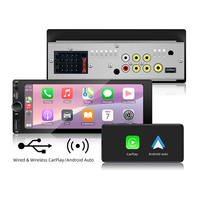 Rhythm Universal 1Din 6,86 pulgadas retráctil HD pantalla táctil estéreo para coche navegación GPS TikTok Mirror Link con cable CarPlay Dashboard