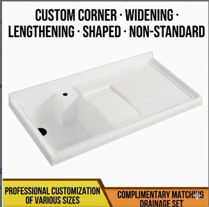 Évier de <span class=keywords><strong>lavage</strong></span> intégré en pierre de quartz avec planche à laver, lavabo moderne pour usage hôtelier et scolaire, lavabo combiné - Product Image 6