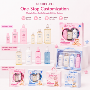 Suministro Directo de Fábrica OEM, Set Cuatro en Uno para Bebés y Niños, Gel Humectante Natural para el Control de la Grasa, Cuidado para el Baño, en Caja de Regalo - Product Image 5