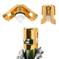 Bouchon de bouteille de champagne en acier inoxydable, bouchon de bouteille de prosecco et bouchon de bouteille de vin mousseux en métal avec joint hermétique en silicone pur