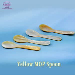 사용자 정의 레이저 새겨진 로고 천연 Nacre 어머니 진주 쉘 캐비어 아이스크림 스푼 - Product Image 4