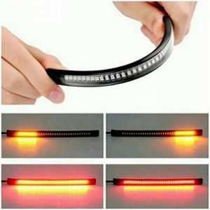 48SMD universel <span class=keywords><strong>moto</strong></span> frein feu arrière en cours d'exécution <span class=keywords><strong>Led</strong></span> <span class=keywords><strong>bande</strong></span> clignotant arrière queue plaque d'immatriculation lumière lampe - Product Image 3