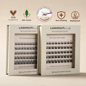 Pestañas Postizas de <span class=keywords><strong>Manga</strong></span> Anime, Ligeras, Autoadhesivas, Pre-Encoladas, Hechas a Mano, con Logotipo Personalizado, Caja Beige - Product Image 6
