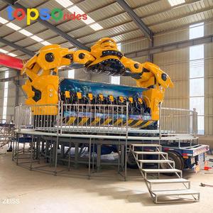 Manèges d'aventure robotisés jaunes pour aire de jeux extérieure, manèges mobiles FR-Space Travel Rides, 16 personnes, fibre de verre et acier - Product Image 5