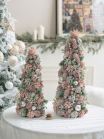 JIAXUN 2026 Nouveaux Ornements de Noël en Bois pour Bureau, Petits Sapins de Noël en Gros de l'Usine du Zhejiang en Chine pour Ambiance Café et Bar